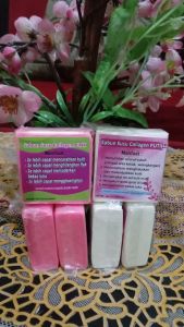 12pcs(1lusin)sabun susu collagen warna putih/pink versi tipis dan tebal