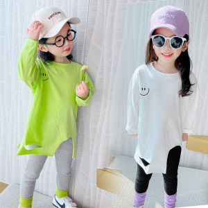 Stylish Long Sleeve T-Shirt With Smile Patches and Holes Autumn Kids Clothes