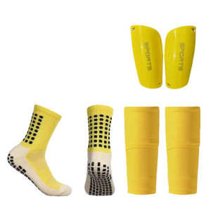 Football Equipment Adults Youths Kids Size Soccer Cover Calf Sleeve With Pocket Anti Slip Soccer Sock With Leg Shinguards