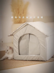 Nhà lều đóng kín cho mèo hoang chống nước mưa chống cắn dùng cả năm mùa
