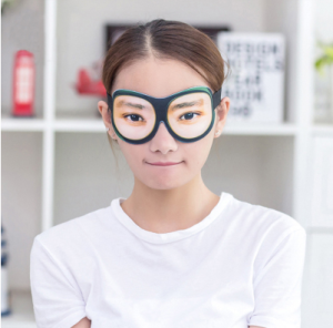 3D Three-Dimensional Sleep Real-Life Eye Mask Funny Eye Opening and Finishing Creative Stylish Shading Relieving Anti-Fatigue Cartoon Glasses
