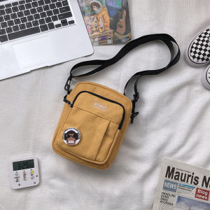 ลำลอง กระเป๋าสะพายไหล่เดี่ยวผ้าแคนวาสผู้ชาย ทันสมัย กระเป๋าใส่ทํางานสไตล์ญี่ปุ่นกระเป๋าสะพายข้างขนาดเล็ก Youth Leisure Tote Bag