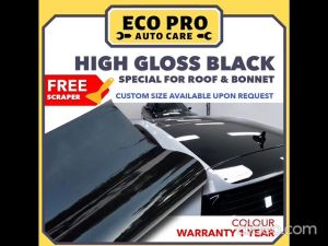 High quality Ultra Gloss black roof/Bonet /fender vinyl wrap sticker (152cm-180cm size)for Motor/Car and partial wrapwaterproof material