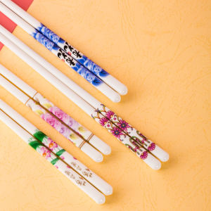 High-End Jingdezhen Ceramic Chopsticks Anti-Slip Bone China Dinnerware Handmade Chinese Style Home Use Daily Gift