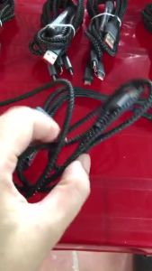 Cáp Sạc 3 Đầu Siêu Nhanh  Dây Sạc Tự Ngắt 100W Tích Hợp 3 Cổng Micro Usb Type C 3 In 1  Dây Bọc Dù  Chống Gãy Gập Cực Bền Bỉ