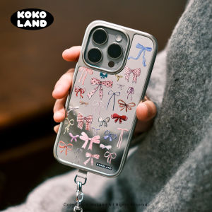 Kokoland Museum Butterfly Knot Magnetic Absorption MagSafe Phone Case for  Huawei Mirror Surface Electroplated Silver Frame