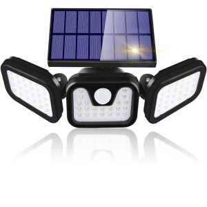 1 Gói Đèn Cảm Biến Chuyển Động Chạy Bằng Năng Lượng Mặt Trời Đèn Tường Ngoài Trời Chống Nước Với 3 Chế Độ Cho Sân Vườn Sân Cảm Ứng Của Con Người Có Thể Điều Chỉnh Ánh Sáng