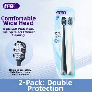 Soft Bristles Wide Head Couples Toothbrush Saky