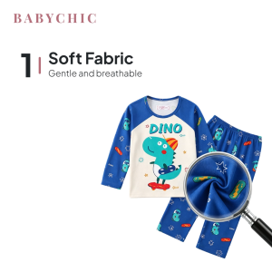 Kids Nightwear 0-15 Years Baju Tidur Budak Lengan Panjang Long Sleeve Pajamas Set Quick Dry Fashion