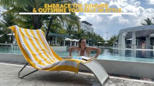 Pool Towel l Beach Towel 𝐄𝐮𝐫𝐨𝐩𝐞𝐚𝐧 Style 30x60inchi Oversized Towel Premium Blue Strip Towel 500Gram Cabana Blue Stripes Tuala