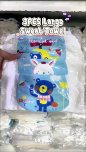 Hntob 2-7Y 3Pcs/Pack Large Sweat Back Towel Thick Gauze Aborbent Reuse