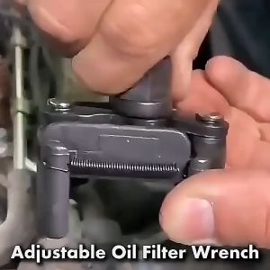 Kunci Pas Filter Oli Mobil Universal Kunci Pembuka Filter Oli / Oil Filter Wrench Metal Adjustable 60-80mm - Fitur Pembantuan Ganda untuk Filter Minyak 80-105mm (UANG KEMBALI 100% GARANSI)