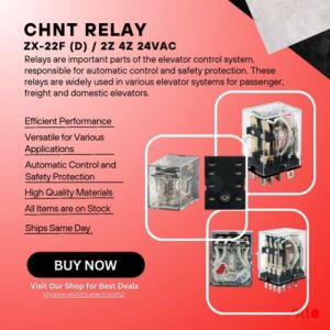 High Quality CHNT Relay (w/o socket) - Relay Only ZX-22F (D) / 2Z 4Z 24VAC