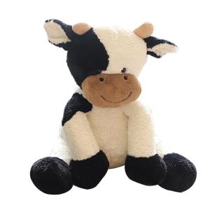 Cute Sitting Milk Cow Cartoon Plush Toy New Design Lifelike Cattle Plushie Doll Kawaii Room Decor Stuffed Toys For Children