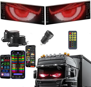 Car Truck Devils Eye Animation Display LightsLED matrix pixel panel5V USB Programmable LED Waterproof Flexible Digital Display Signwith application remote controlLED flexible screen