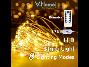 [V.Home] *Any 2 off $2*  LED Fariy String Lights USB w/Remote for Gift Party Wedding Christmas Festival Decoration