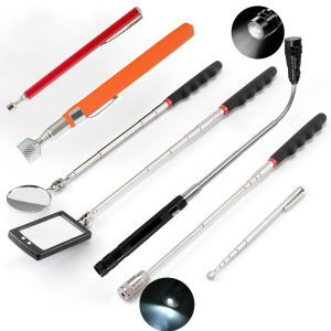 Telescoping Magnetic Pickup Tool Stick Set Inspection Mirror Telescoping LED Flashlight Cool Gadgets For Men Dad Husband Kids