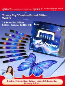 MPRINCE | Sparkle Dual Tip Duo-Color Non-Toxic Soft Tip Color Markers