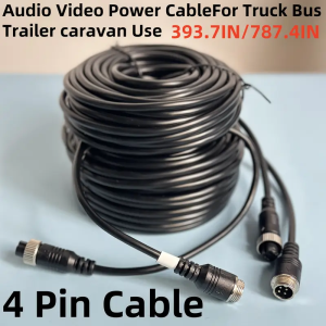 4 Pin Aviation Extension Video Cable 3M 5M 10M 15M 20M 30M for Truck Bus Monitor Camera Connection wire