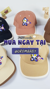 Mũ bóng chày trẻ em 3-8 tuổi nón kết cho bé vòng đầu 54cm hình siêu nhân vải cotton thông thoáng Urombaby