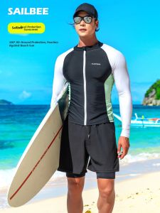 SailBee  | Mens Long Sleeve UV Protection Rapid Drying Swimwear