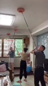 【2Meter】Microfiber Mop Head Detachable Household Dust Removal Washable Wet And Dry Floor Wall Tile Glass Window Car Cleaning