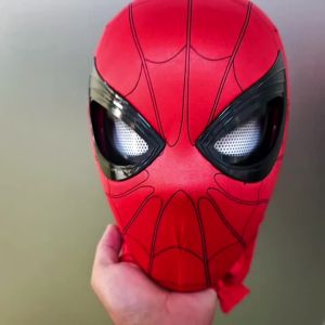 Bandai | 1:1 Miles Morales Spider-Man Electronic Mask Ring Controlled Moving Light-Up Eyes Cosplay Mask Toy Gift for Kids Boys