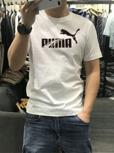 High-End Cotton round Neck Short Sleeve T-Shirt Mens Fashion Summer New Breathable Printed Half Sleeve Top Urban Style