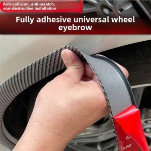 Carbon Fiber Decorative Lips for Wheel Arches Auto Car Body Styling Wheel Arch Trims Black Carbon Fiber Look Plastic