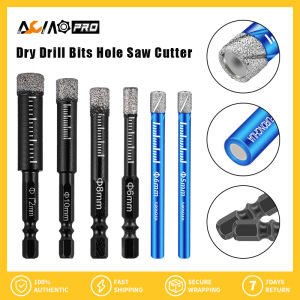 AumoPro หัวเจาะเพชรแห้งขนาด5/6/8/10/12/14/16มม. เครื่องตัดเลื่อยหลุมสำหรับหินแกรนิตหินอ่อนกระเบื้องเซรามิกกระจกแบบใหม่มัลติฟังก์ชั่นที่เจาะรูไม้ประสานหกเหลี่ยมหัวเจาะแอร์แบทช์