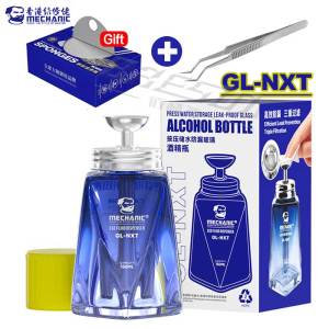 MECHANIC GL-NXT Press Type Leak Proof Glass Alcohol Bottle 150ml Glass Cleaner Container For Mobile Phone PCB Motherboard Cleani