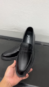 Giày da nam Penny Loafer Công Sở đế cáo su non khâu dế - giầy nam Lịch Nãm