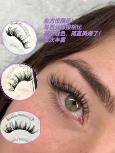 Asian American Style Thick Curling Fake Eyelashes Segmented Spiky Girl Mascara Tool Myths Animals Small Monster Packaging