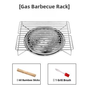 Kitchen Gas Stove Top BBQ Grill Cassette Stove BBQ Oven Meat Rack Chinese Style for 5 Or More People in Kitchen Space