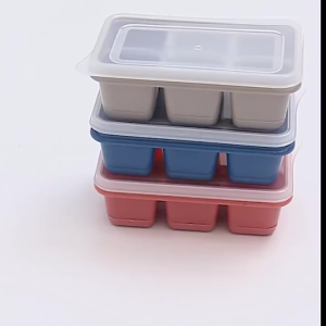 Khay đá nhựa dẻo 6 ngăn kèm nắp kháng khuẩn chống ám mùi– Tiện lợi sạch sẽ dễ sử dụng G530-KhayDa-6v