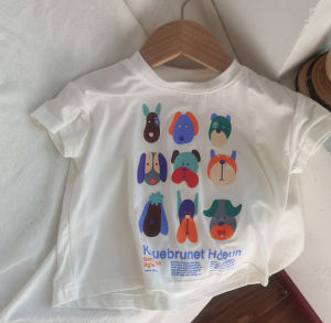 Cool Cartoon Print round Neck Short Sleeve T-Shirt for Boys And Girls Breathable Cotton Summer Kids Clothing Street Style