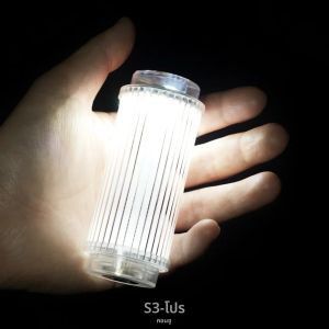 38 38 38 สํารวจ 5000mAh เงินโปร่งใส USB ชาร์จ Camping โคมไฟเต็นท์กลางแจ้งโคมไฟที่มีประสิทธิภาพ MINI LED ไฟฉาย