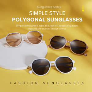 OQ BOGA 3 สไตล์แฟชั่นพลาสติกแปดเหลี่ยมกรอบแว่นตากันแดดผู้ชายผู้หญิงกลางแจ้งป้องกันดวงตาแว่นตากันแดด UV400