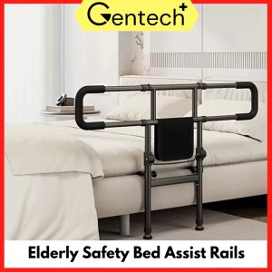 Bed Rails for Elderly Adults Safety Adjustable Bed Assist Rail with Storage Pocket Foldable Bed Rail