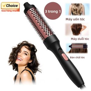 Bàn Chải Làm Xoăn Tóc PTC 32mm Làm Nóng Bằng Nhiệt Tròn Chống Bỏng Tạo Kiểu Tóc Làm Xoăn Dày Dùng Cho Nhà Và Salon Sử Dụng Được Cho Tóc Khô Và Tóc Ướt