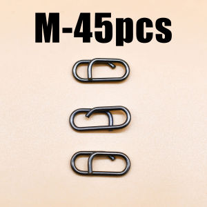 MNFT 45Pcs Fishing Interlock Snap Fast Clips Stainless Steel Fishing Lure Snap Smooth Connector Fishing Accessories