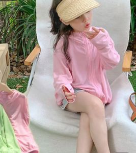 KYII Children clothes girl autumn Korean fashion Light sunscreen Coat kyii0142