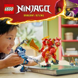 LEGO NINJAGO 71808 Kai’s Elemental Fire Mech Toy (322 Pieces) Ninja Toys (7 Tahun+) Mainan Balok (7 Tahun+)