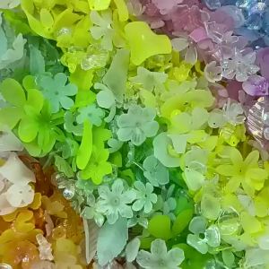 Bộ Hạt Acrylic Nhiều Màu 20g/100g Hình Hoa Sao Bướm Kẹo Dễ Thương Để Làm Móc Khóa Vòng Tay Đồ Trang Sức Tự Làm