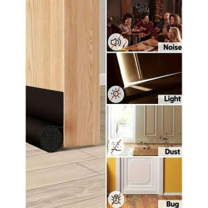 Energy-Saving Leather Door Seal Windproof Sound-Insulating Weatherstrip Waterproof & Insect-Proof Self-Adhesive Draft Stopper