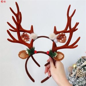 Christmas Headwear Brown Big Antler Hairband Creative Elk Headband Accessories Adult Photo Hairpin Hair Ornaments Ornament