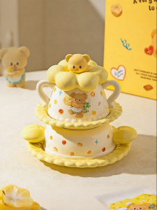 MODERN SWEETHOME | Underglaze Cute Birthday Gift for Friends Bowl Dinnerware Set
