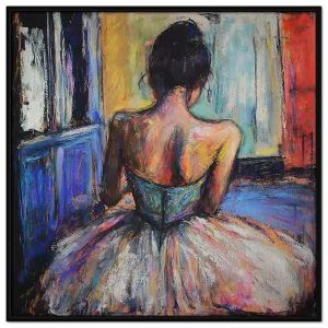 Tranh chân dung thiếu nữ múa ba lê sáp dầu. Tranh treo tường dán tường canvas trang trí. CGI-1836