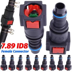 4ชิ้นข้อต่อถอดง่ายสำหรับสายท่อเชื้อเพลิงยางอุปกรณ์ต่อพ่วงท่อน้ำมันเชื้อเพลิงอัตโนมัติ7.89 ID8ตัวเมียอุปกรณ์เสริมรถยนต์เชื่อมต่อ