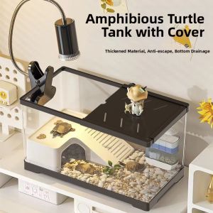 Tailwise | Tabletop Turtle Aquarium Ecological Landscape with Sunbathing and Climbing Platforms Acrylic Home